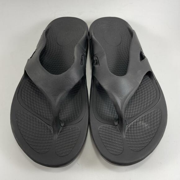 Oofos Ooriginal Flip Flops Womens Size 7 Mens 5 Black Comfort Recovery Sandals - Picture 3 of 9
